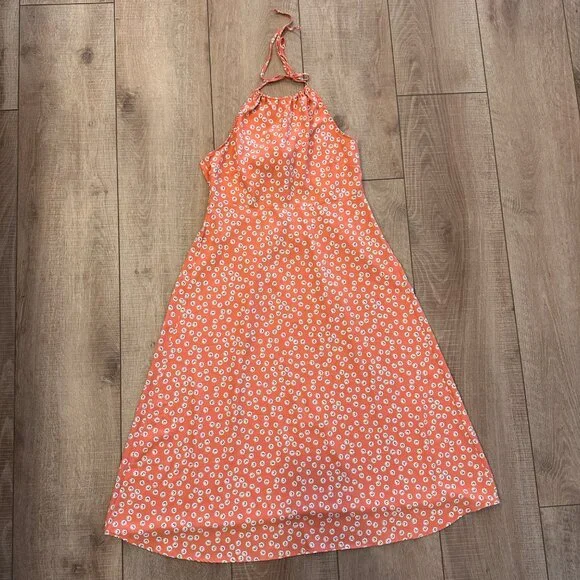 Lily Rose | Womens M High Neck Ditsy Floral Knee Length Dress Halter Cut Out - Picture 2 of 11